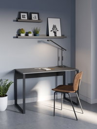 Hanah Home Escritorio de Estudio Inna Retro Gris y Negro